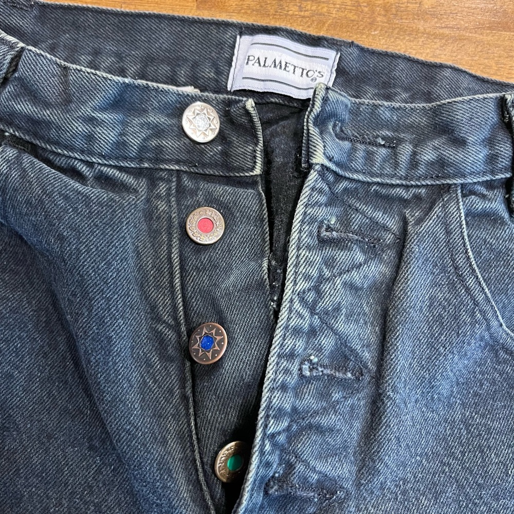 Vintage High Waist Jeans Palmettos Women's Straight Leg Jeans - black/dark wash